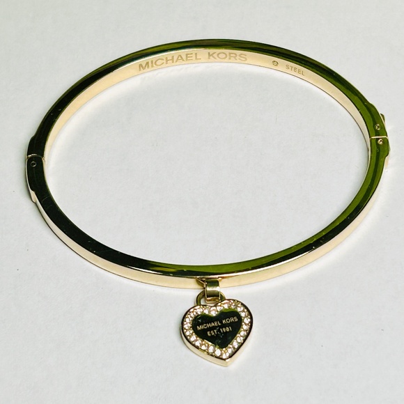 Michael Kors Logo Heart Bangle Bracelet